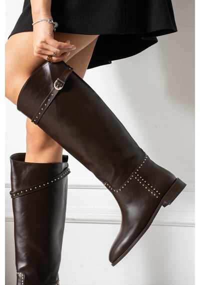 Dabab Shoes Frıo Kadın Acı Kahve Cilt Troklu Metal Tokalı Sıcak Astarlı Kaymaz Taban 3 Cm Topuklu Uzun Konç Çizme Acı Kahverengi Dabab Shoes Frıo Kadın Acı Kahve Cilt Troklu Metal Tokalı Sıcak Astarlı Kaymaz Taban 3 Cm Topuklu Uzun Konç Çizme Acı Kahverengi
