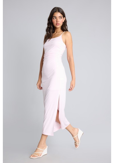 Defacto Bodycon Vücudu Saran Kare Yaka Askılı Mıı Açık Pembe Elbise H6454ax26smpn343 Pembe-pn343