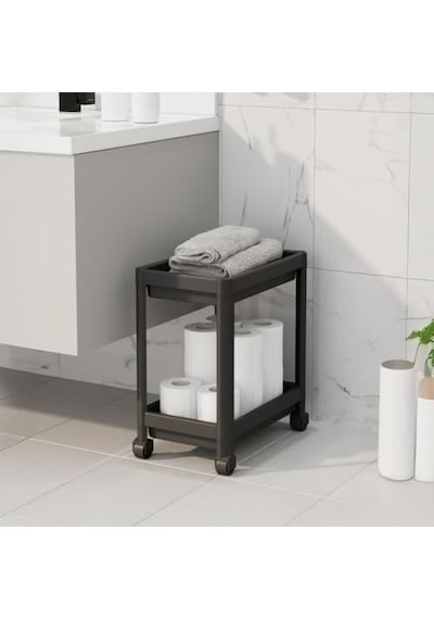Orret Home 2 Katlı Tekerlekli Tezgah Altı Raf Organizer Düzenleyici Raf Ünitesi, Evye Altı Dolap İçi Düzenleyici, Mutfak Banyo Deterjanlık Şampuanlık Sebzelik,taşınabilir Saklama Rafı Siyah