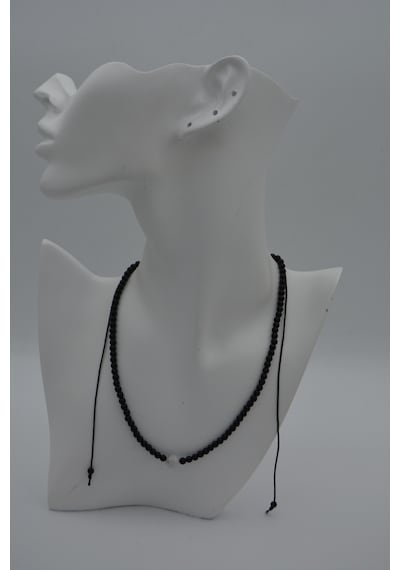 Stoneage Jewellery Havlit Ve Oniks Taşlı Metalsiz  Kolye Pembe - Yeşil