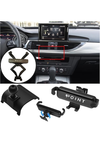 Audi A6 Araca Özel Cep Telefon Tutacağı Robotik Oynar Başlıklı 2012 - 2017 Arası Profesyonel Ürün