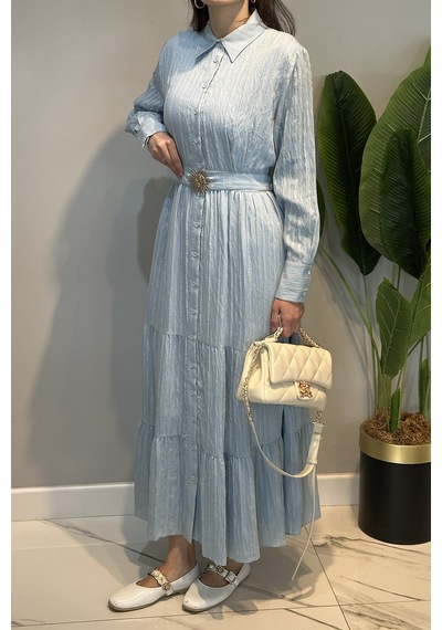 Missemramiss Summer Line Elbise 5248 Açık Mavi