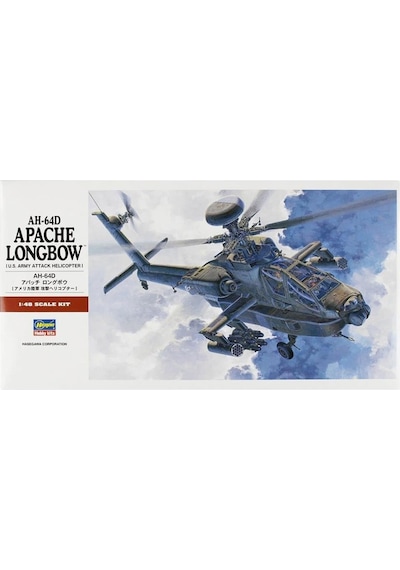 Hasegawa Pt23 7223 1/48 Ölçek, Ah-64d Apache Longbow, Askeri Helikopter Plastik Model Kiti