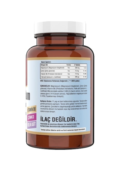 Ncs Zma 60 Tablet Magnesium Çinko Vitamin B6 Folic Acid Magnezyum
