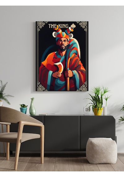 The King Canvas Tablo Ev Ofis Mutfak Dekorasyonu Kanvas Duvar Tablo