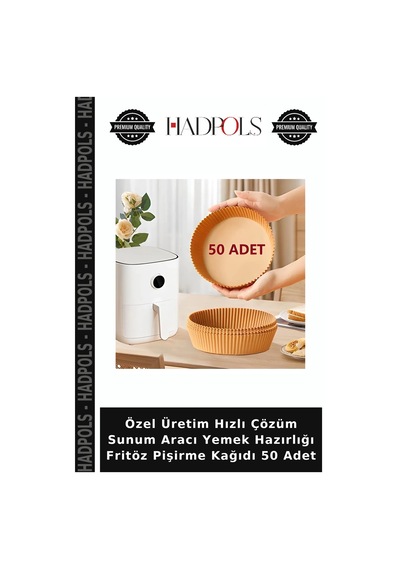 Özel Üretim Hızlı Çözüm Sunum Aracı Yemek Hazırlığı Fritöz Pişirme Kağıdı 50 Adet Belirtilmemiş