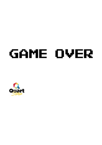 Game Over Oto Sticker Cam Sticker