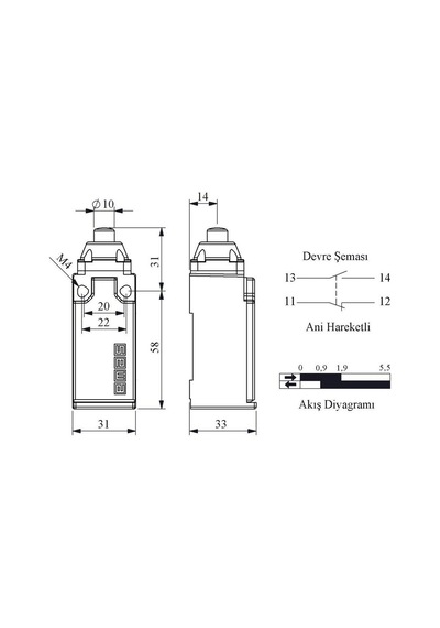 Emas L51k13pum211 Dogrusal Hareketli Metal Pim Metal Gövdeli