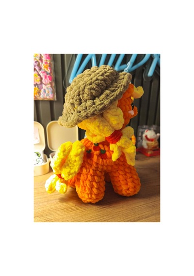 El Yapımı Tığ İşi My Little Pony Peluş Oyuncak Applejack Çok Renkli