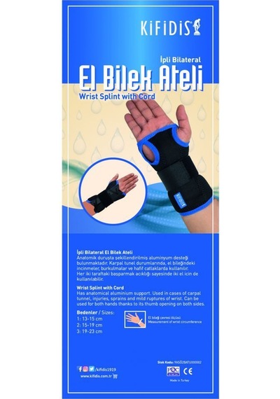 Kifidis İpli Başparmak Destekli El Bilek Ateli Sag - M