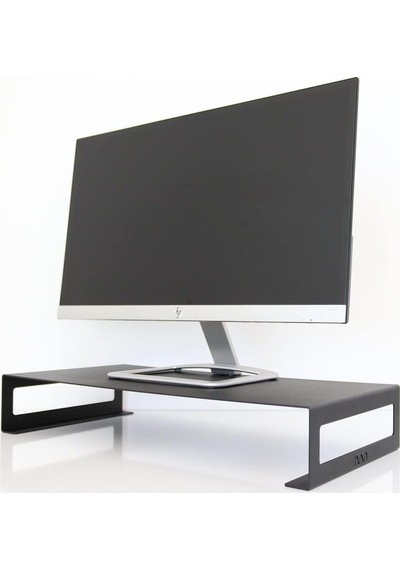 Metal Monitör Standı - Siyah - Monitör Yükseltici - Laptop Standı - Organizer - Sms1bl