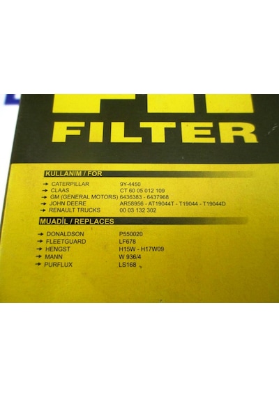 Ar58956 Yağ Filtresi John Deere/caterpıllar Fil Zp 503a