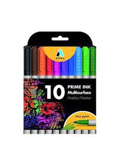 Adel Prıme Ink Multısurface Marker 10'lu