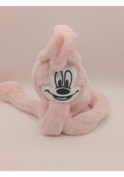 Kervan Pazarı Çocuk Peluş Figürlü Oynar Kulaklı Sesli Kışlık Kulaklık Pembe