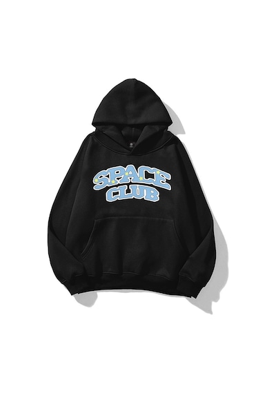 Tarzsokak Unisex Space Club Sweatshirt Siyah