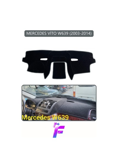 Mercedes Vito 2003-2014 Uyumlu Torpido Örtüsü Kolay Montaj Yansıma Önleyici Koruma G92 Gri