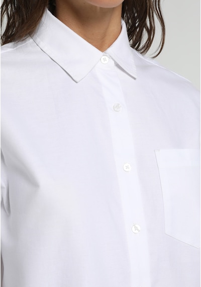 Colin's Colins Boyfriend Fit Shirt Neck Düz Kadın Beyaz Uzun Kol Gömlek Cl1081487 Q1.v1 Wht