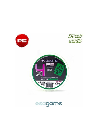 Seagame X4 Aji Max 0.5pe 125m Fluo Green Lrf İp Misinası 0.11mm