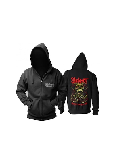 Tarzsokak Slipknot Hoodie Fermuarlı Kapüşonlu Tip76 14059 Siyah
