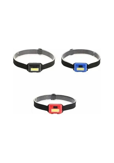 Headlamp T-89 3 Watt Cob Ledli Aaa Pilli Mini Kafa Lambası Feneri Çok renkli