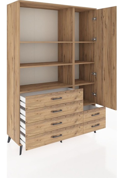 Hyperion Dolap 7 Raflı 6 Çekmeceli Tek Kapaklı 132x44x195 Çam-çam/çam Atlas Çam/atlas Çam Hyperion Dolap 7 Raflı 6 Çekmeceli Tek Kapaklı 132x44x195 Çam-çam/çam Atlas Çam/atlas Çam