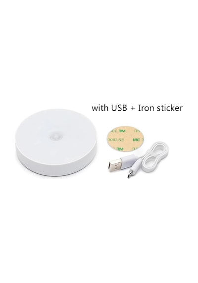 Sge Teknoloji Hareket Sensörlü Sarı Renk USB Şarjlı Led Işık Lamba