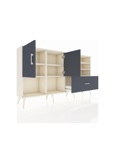Arges Konsol 7 Raflı Tek Çekmeceli 2 Kapaklı 176x30x99 Aytaşı-antrasit Antrasıt - Aytası Arges Konsol 7 Raflı Tek Çekmeceli 2 Kapaklı 176x30x99 Aytaşı-antrasit Antrasıt - Aytası