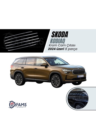 Skoda Kodıaq Uyumlu Cam Çıtası 8 Prç. 2024 Üzeri P.çelik