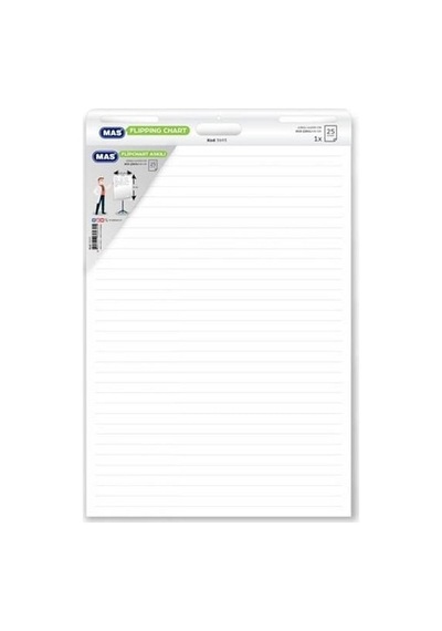 Mas 3693 64x90 25 Yaprak Çizgili Askılı Flipchart Kağıdı