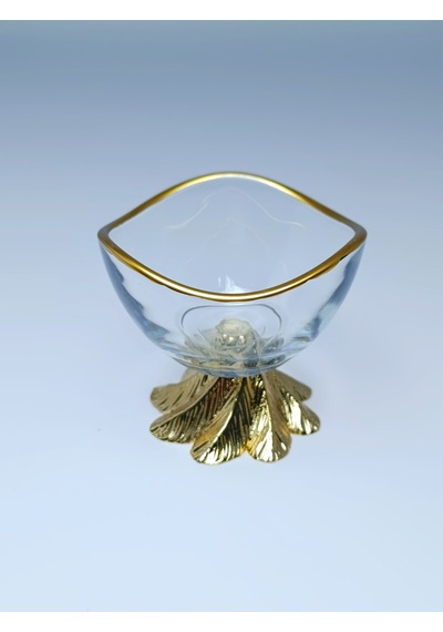 Alfafe Home 6'lı Metal Ayaklı Gold Lokumluk Reçellik Gold