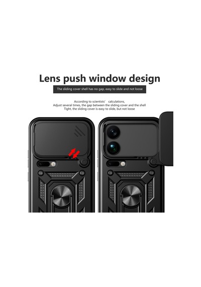 Caseonn Xiaomi 17 Pro Kılıf Sürgülü Kamera Korumalı Yüzüklü Mıknatıslı Tank Kapak Lacivert