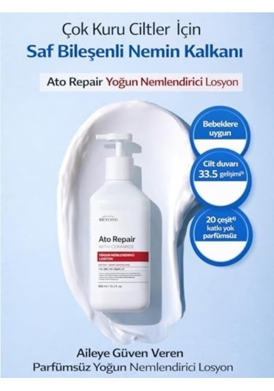 Ato Repair Intensive Lotion 650 Ml Seramid Hyaluronik Asit Panthenol Vücut Losyonu Nemlendirici