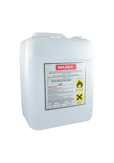 Soldex No Clean Flux 20 Lt Sr33 - Temizleme Gerektirmeyen Lehim Suları Standart