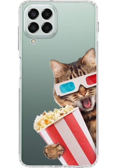 Samsung Galaxy M33 İle Uyumlu 1 Kamera Korumalı Şeffaf Kılıf Şeffaf
