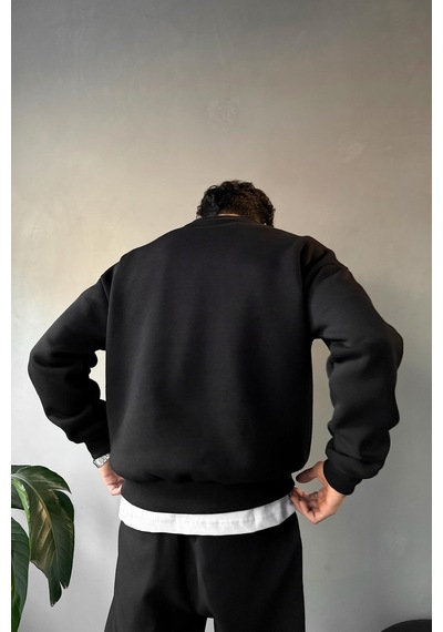 Flaw Basic Oversize Sweatshirt Siyah Sİyah