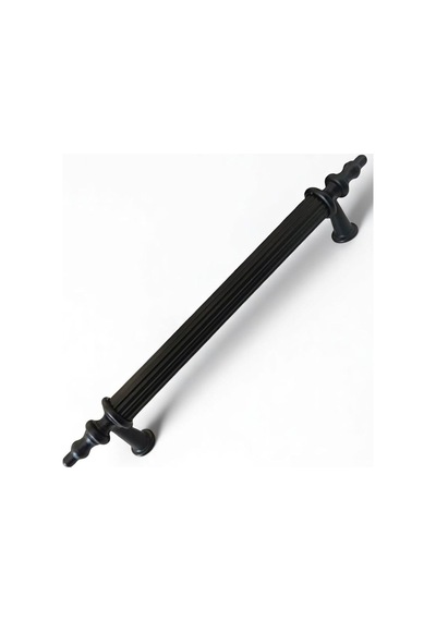 Tuana Rustik Alüminyum Metal Lüks Modern Mobilya Çekmece Mutfak Dolabı Kulpu Siyah 128mm 5 Adet Siyah