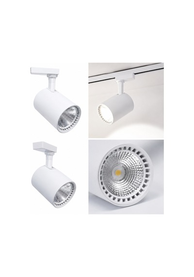 Ct-5333 Babil Ray Spot Led Armatür 30w 2500 Lümen 6400k Beyaz Işık Monofaze Ray Spot Aydınlatma Beyaz Kasa