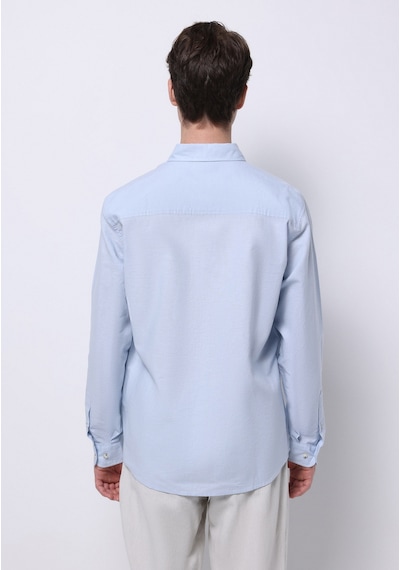 Colin's Colins Regular Fit Shirt Neck Düz Erkek Mavi Uzun Kol Gömlek Cl1074489 Q1.v1 Lbl Açık Mavi