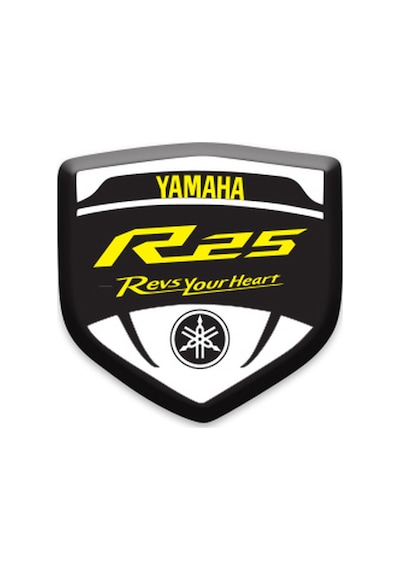 Yamaha R25 Logolu 3d Kabartmalı Siperlik Camı Sticker 6