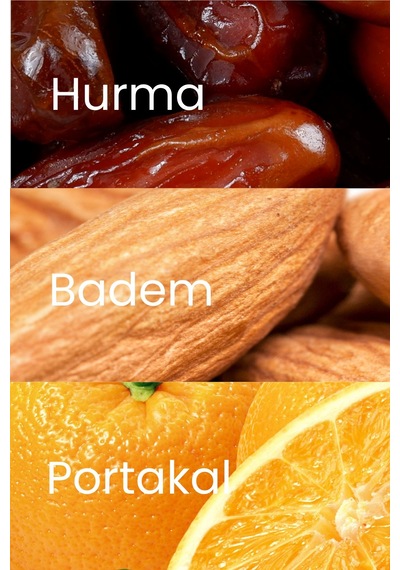 Meyveli Portakallı & Bademli Protein Topları 55gr X3 Adet