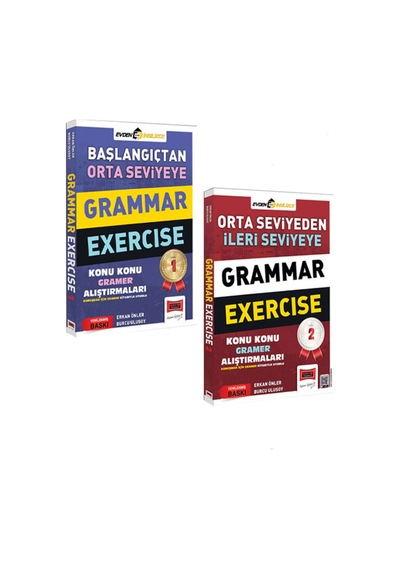 Başlangıçtan Orta Seviyeye Grammer Exercıse 1 - Orta Seviyeden İleri Seviyeye Grammer Exercıse 2 Konu Konu Gramer Alıştırmaları 2'li Set - 880209090