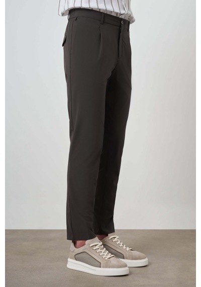 Morven Erkek Haki Trend Slim Fit Tam Lastik Pantolon 25ms003038710 Haki