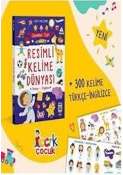 Resimli Kelime Dünyası Türkçe İngilizce Sert Kapak - Bıcırık