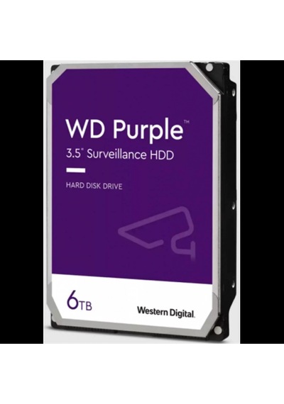 Wd Purple, Wd64purz, 3.5", 6tb, 256mb, 5400 Rpm, 7/24 Güvenlik, Hdd Türkiye Distribütörü Garantili