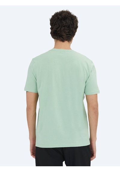 Kip Mint Düz Bisiklet Yaka %100 Pamuk T-shirt Mint