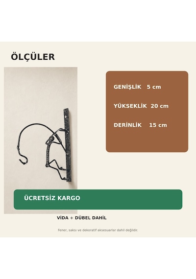 Fener Askısı ve Çiçek Askılığı WH009