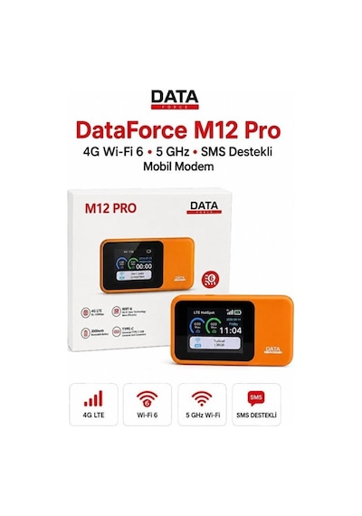 Data Force M12-pro 4g Lte Sim Destekli Wifi 6 Taşınabilir Modem