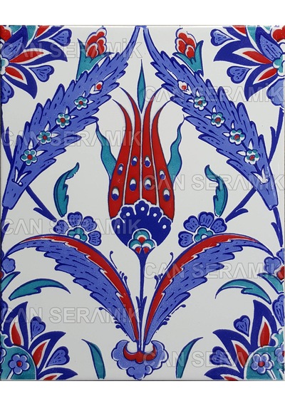 Can Seramik – 20x25 Cm. Cç-1002 İznik Çini Karo 5' Li 1 Paket
