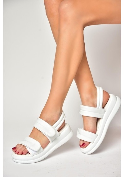 Fox Shoess973910409 Beyaz Kadın Sandalet Beyaz