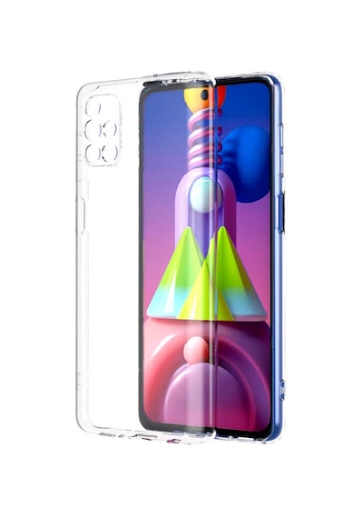 Galaxy Uyumlu M51 Kılıf Tchs Kamera Korumalı Süper Silikon Kapak - Renksiz Renksiz
